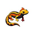 Vivid Fire Salamander Illustration for Projects Royalty Free Stock Photo