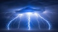 Powerful lightning strike Royalty Free Stock Photo