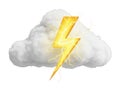 Vivid lightning strike through cloud Royalty Free Stock Photo