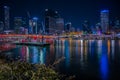 Vivid lights of night city Royalty Free Stock Photo