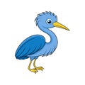 Vivid Little Blue Heron Bird Vector Royalty Free Stock Photo