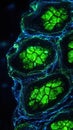 Vivid Microscopic Cell Structure Illuminates Cellular Biology and Science Royalty Free Stock Photo
