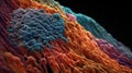 Vivid Microscopic View of Integumentary System Cells for Medical Presentations.