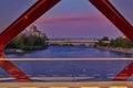 Walkway On The Peace Bridge At Sunrise