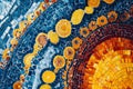 Vivid Mosaic Patterns Forming Abstract Geometric Artwork