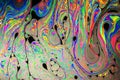 Vivid multicolored soap bubble abstract