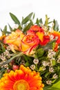 Vivid orange gerbera daisy in a bouquet Royalty Free Stock Photo