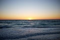 Vivid orange ocean sunset in Florida, USA