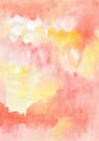 Vivid orange watercolor background