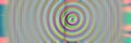 Vivid pastel error illustration in striped shapes, psychedelic disco circle shapes tech. Synth wave.