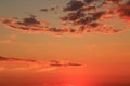 Vivid peach sunset sky Royalty Free Stock Photo