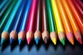 Vivid Pencil colorful hand. Generate Ai Royalty Free Stock Photo