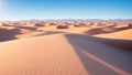 A Vivid Picture Of A Desert With A Sun Shining Over The Sand AI Generative