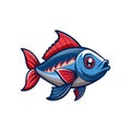 Vivid Pilotfish Fish Artwork Featuring Realistic Colors Royalty Free Stock Photo