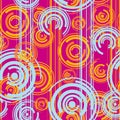 Vivid pink and blue geometric seamless pattern Royalty Free Stock Photo