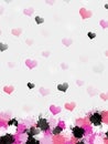 Vivid pink camouflage hearts on splash Royalty Free Stock Photo