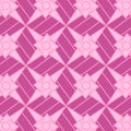 Vivid pink modern geometric pattern of stars over striped background