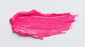 The vivid pink paint smeared across a clean, white canvas background. AI generated image Royalty Free Stock Photo
