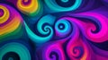 A vivid psychedelic illusion features interwoven neon spirals that pulse and Royalty Free Stock Photo
