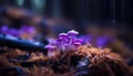 the vivid purple hues of the Amethyst Deceiver mushroom