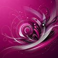 Vivid purple and pink swirls create