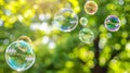 Vivid rainbow colors reflected in soap bubble creating vibrant and colorful background