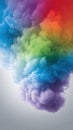 Vivid rainbow smoke cloud, a breathtaking display of color and texture mesmerizing Royalty Free Stock Photo