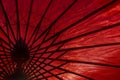 Vivid red Asian umbrella Royalty Free Stock Photo