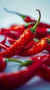 Vivid red hot chili peppers close up, creating a bold visual