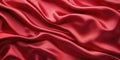 Vivid Red Silk Fabric Royalty Free Stock Photo