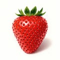 A vivid red strawberry illustration that looks almost dripping with juice. Royalty Free Stock Photo