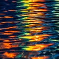 Vivid reflections on rippling water create Royalty Free Stock Photo