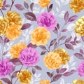 Vivid repeating floral Royalty Free Stock Photo