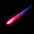 A vivid representation of a comet streaking through space. The comet features a Royalty Free Stock Photo