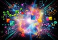 A vivid representation of complex mathematical and scientific concepts Royalty Free Stock Photo