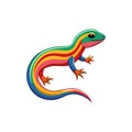 Vivid Representation of Rainbow Skink in Nature Royalty Free Stock Photo