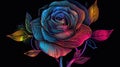 Vivid Rose Artwork Digital Painting