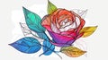 Vivid Rose Artwork Digital Painting