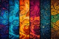 Vivid set of colorful abstract swirl backgrounds Royalty Free Stock Photo