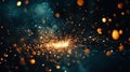Vivid Sparks Exploding During Metal Welding Process Royalty Free Stock Photo
