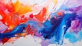 Vivid Splashes of Paint Abstract Expressionism