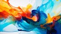 Vivid Splashes of Paint Abstract Expressionism