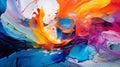 Vivid Splashes of Paint Abstract Expressionism