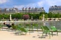 Beautiful spring flowers in Jardin des Tuileries in Paris