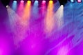 Vivid stage spotlights Royalty Free Stock Photo