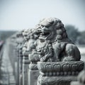 Vivid stone lion Royalty Free Stock Photo