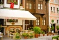 Beautiful street of Istanbul Turkey, tourist visit architecture concept