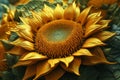 Vivid sunflower. Generate Ai Royalty Free Stock Photo