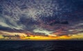 A vivid sunset in the Indian ocean Royalty Free Stock Photo