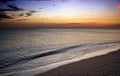 Vivid sunset over beach Royalty Free Stock Photo